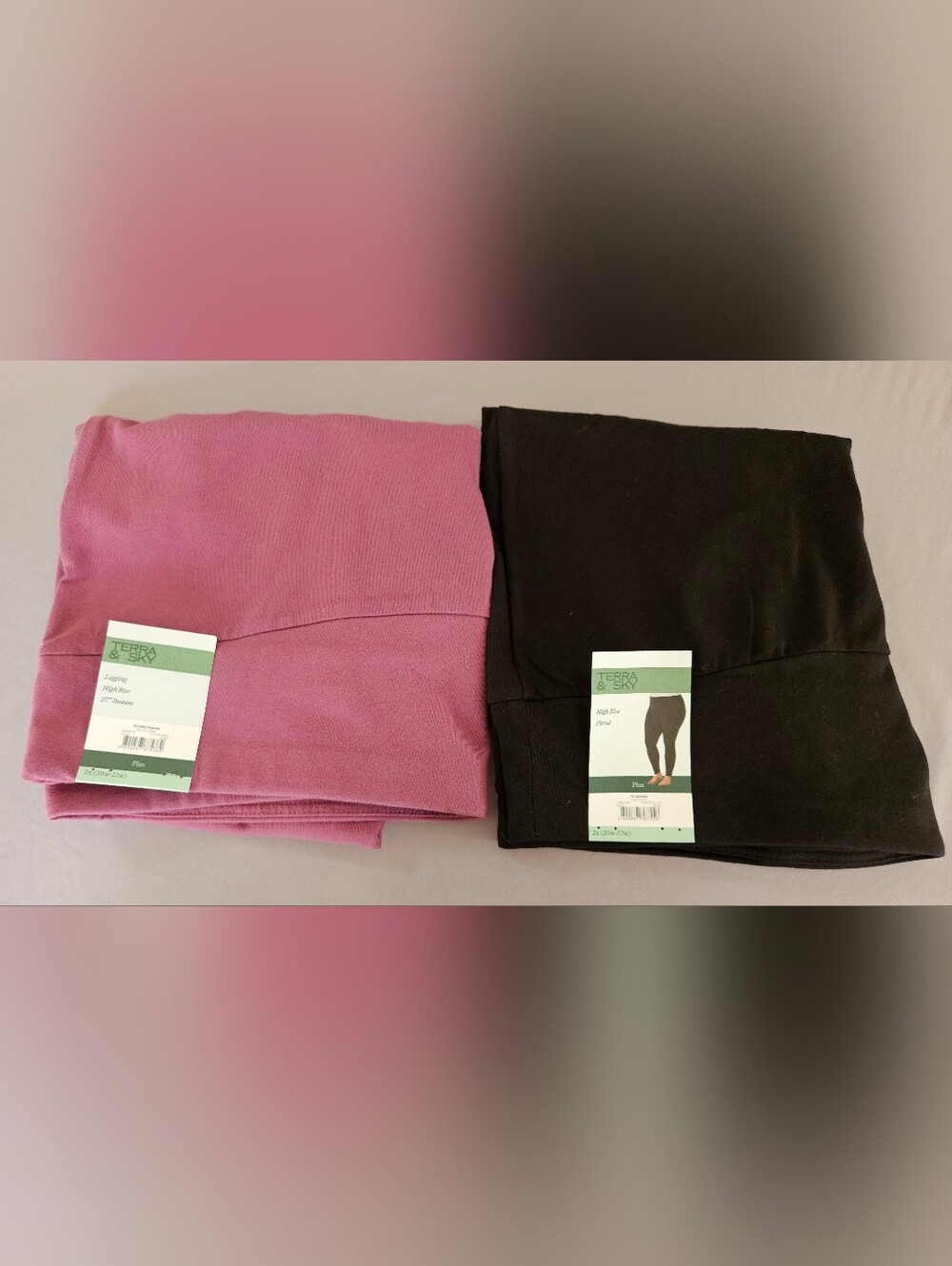 NWT Terra & Sky High Rise Core Leggings 2-Pack - Size 2X (20W-22W)